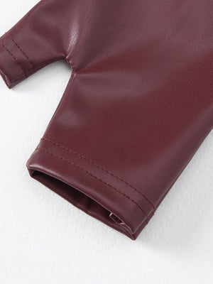 Liber Autumn Women's Leather stitching Solid Color