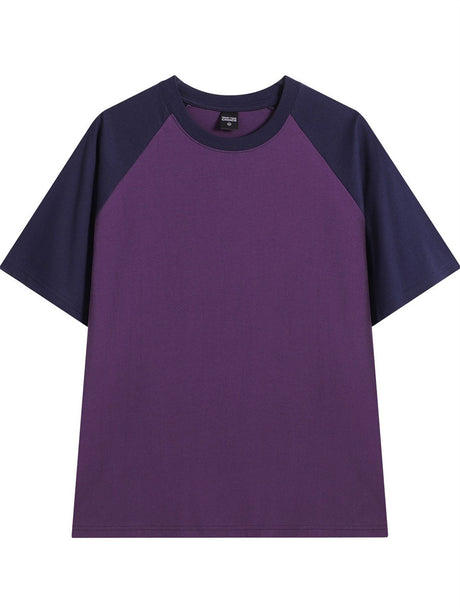 Liber Summer Men's Color matching Solid Color T-shirts