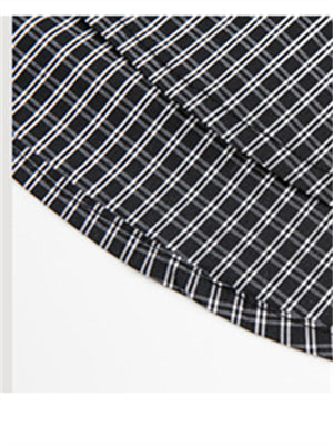 Liber SS Men's Plaid Embroidered Smock Shirt