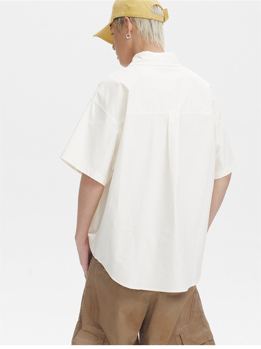 Liber SS Men's Animal Embroidered Cover-up Shirt