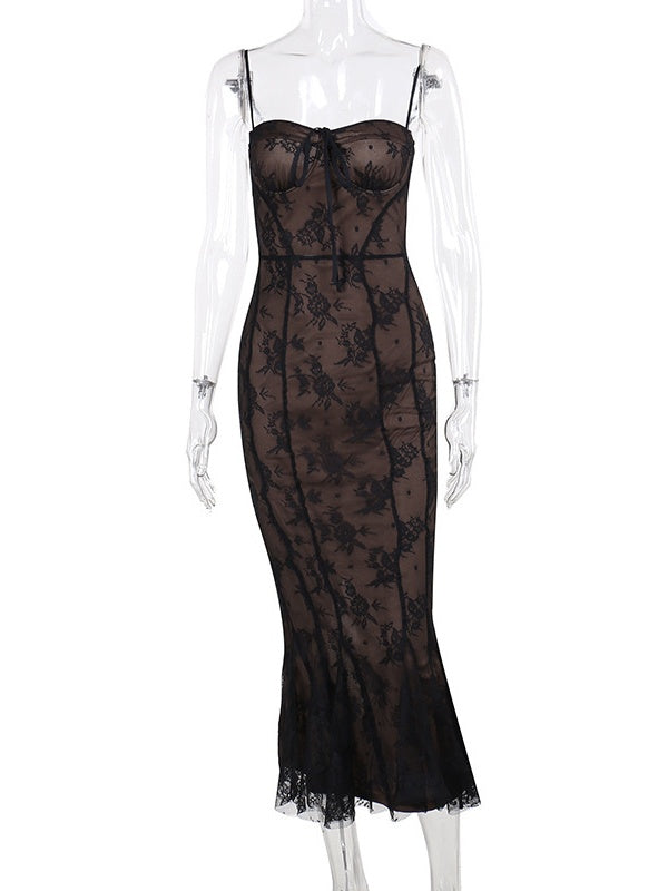 Liber SS Women's Lace Midi Dress