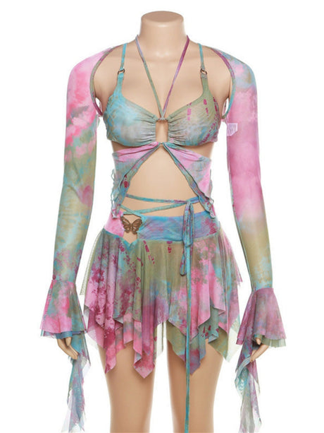 Liber Summer Women's Navel 3D Effect 3-piece Sets
