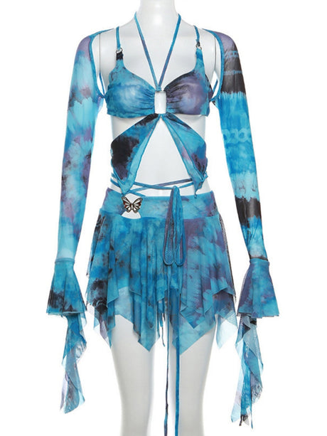 Liber Summer Women's Navel 3D Effect 3-piece Sets