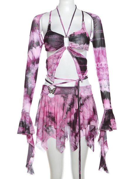 Liber Summer Women's Navel 3D Effect 3-piece Sets