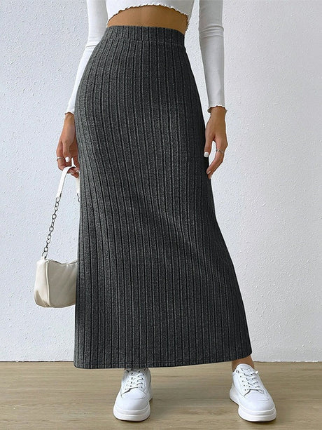 Liber Autumn Women's Solid Color Urban landscape Skirts