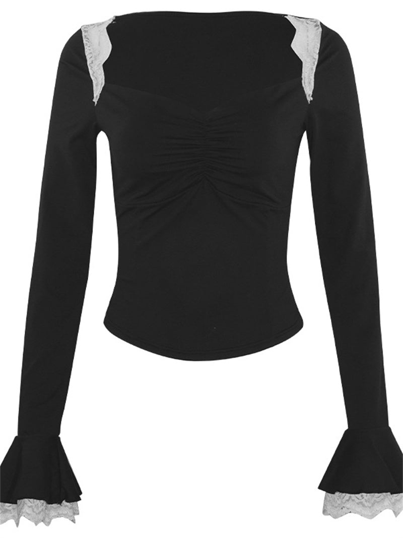 Liber SS Women's Lace Trim T-Shirt