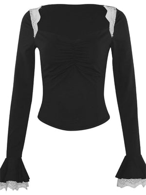 Liber SS Women's Lace Trim T-Shirt