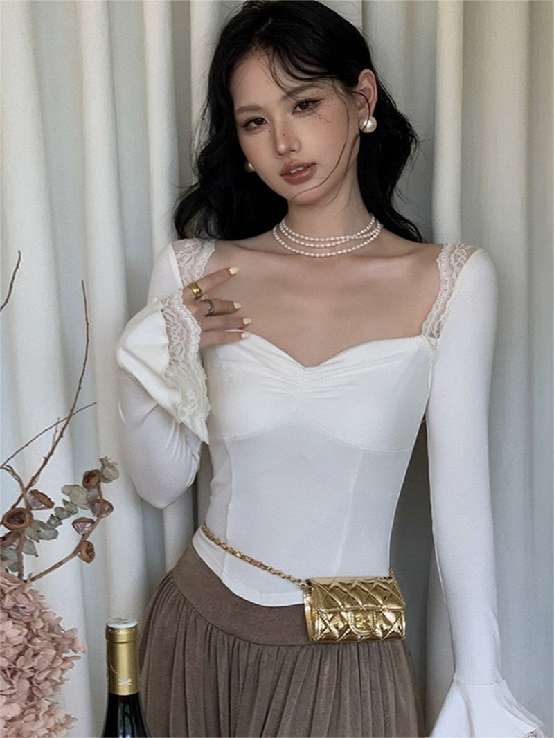 Liber SS Women's Lace Trim T-Shirt