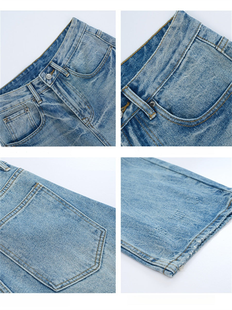 Liber Summer Men's Pocket decoration Jeans
