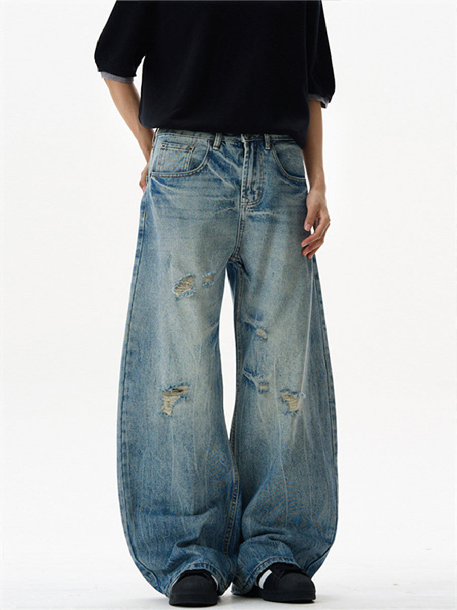 Liber Summer Men's Pocket decoration Jeans