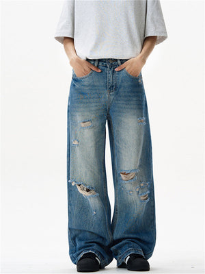 Liber Summer Men's Pocket decoration Jeans