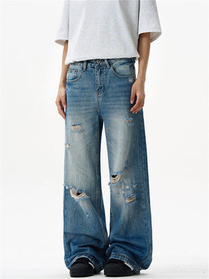 Liber Summer Men's Pocket decoration Jeans