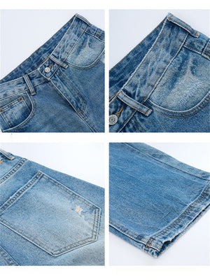 Liber Summer Men's Pocket decoration Jeans