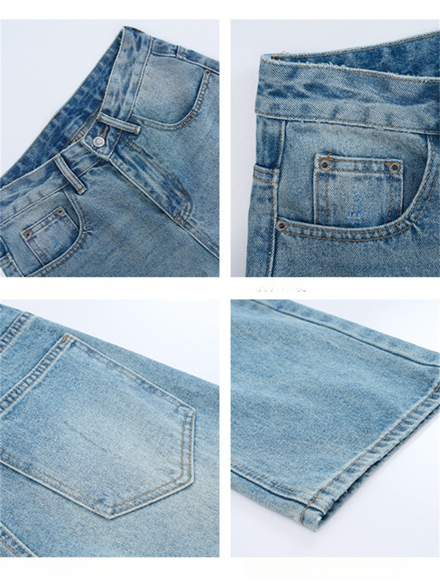 Liber Summer Men's Pocket decoration Jeans