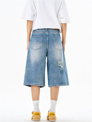 Liber Summer Men's Pocket decoration Jeans