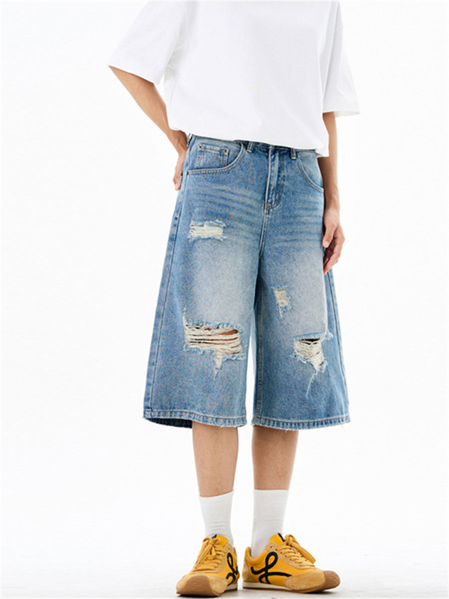 Liber Summer Men's Pocket decoration Jeans
