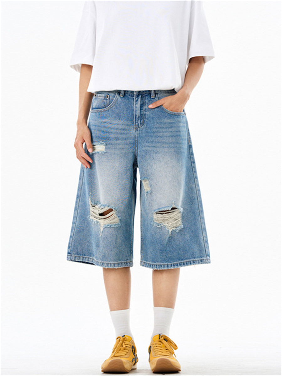 Liber Summer Men's Pocket decoration Jeans