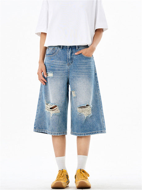 Liber Summer Men's Pocket decoration Jeans