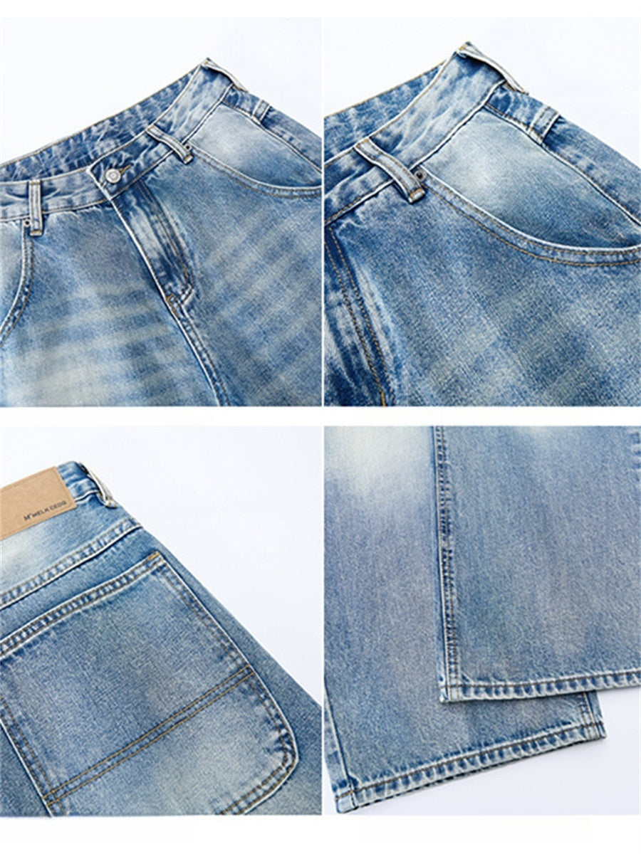 Liber Summer Men's Pocket decoration Jeans