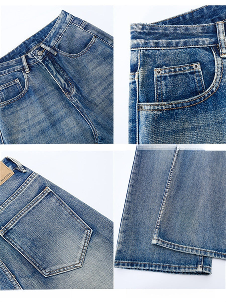 Liber Summer Men's Zipper decoration Jeans