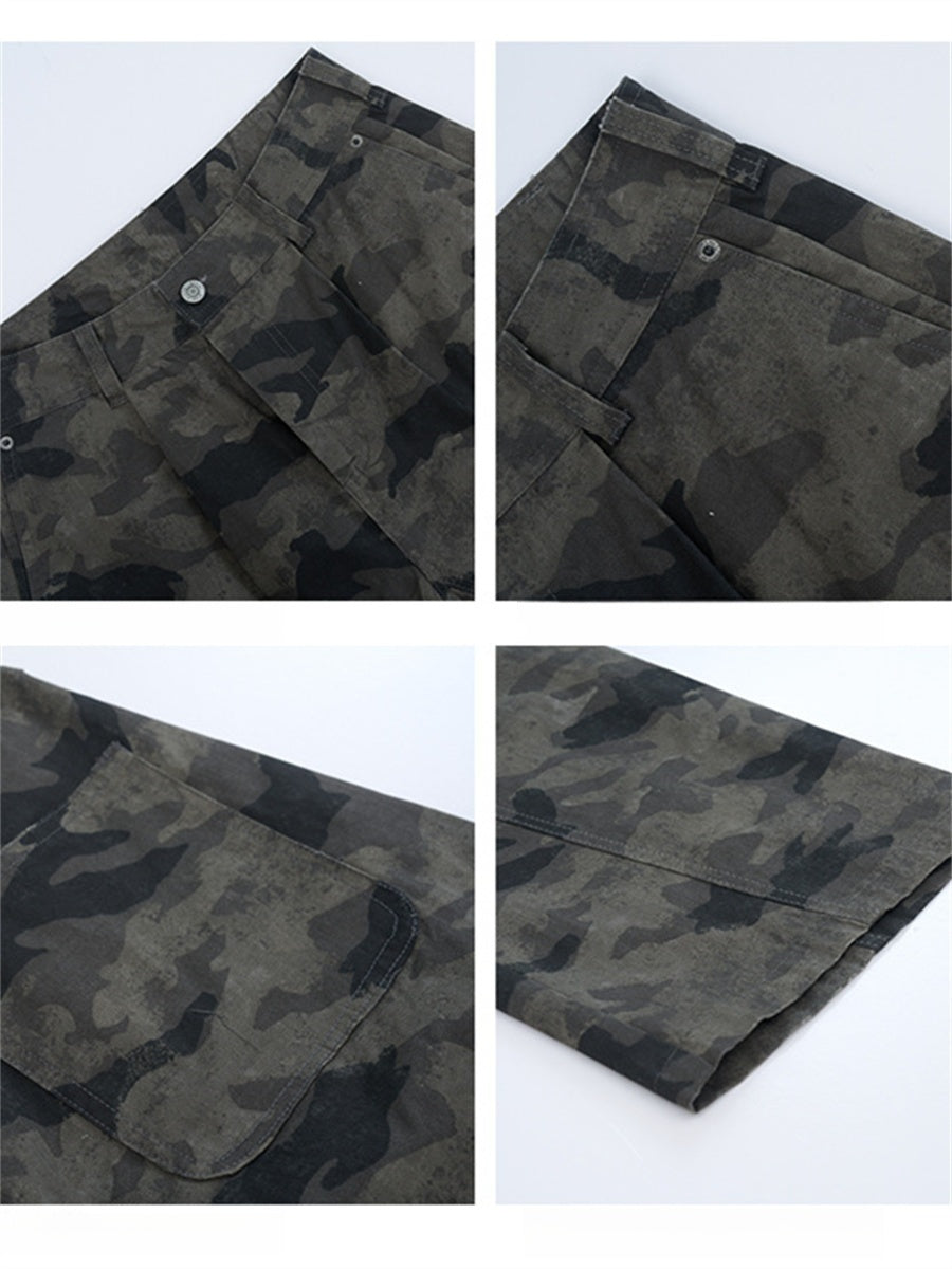 Liber Summer Men's Pocket decoration Camouflage Casual Pants