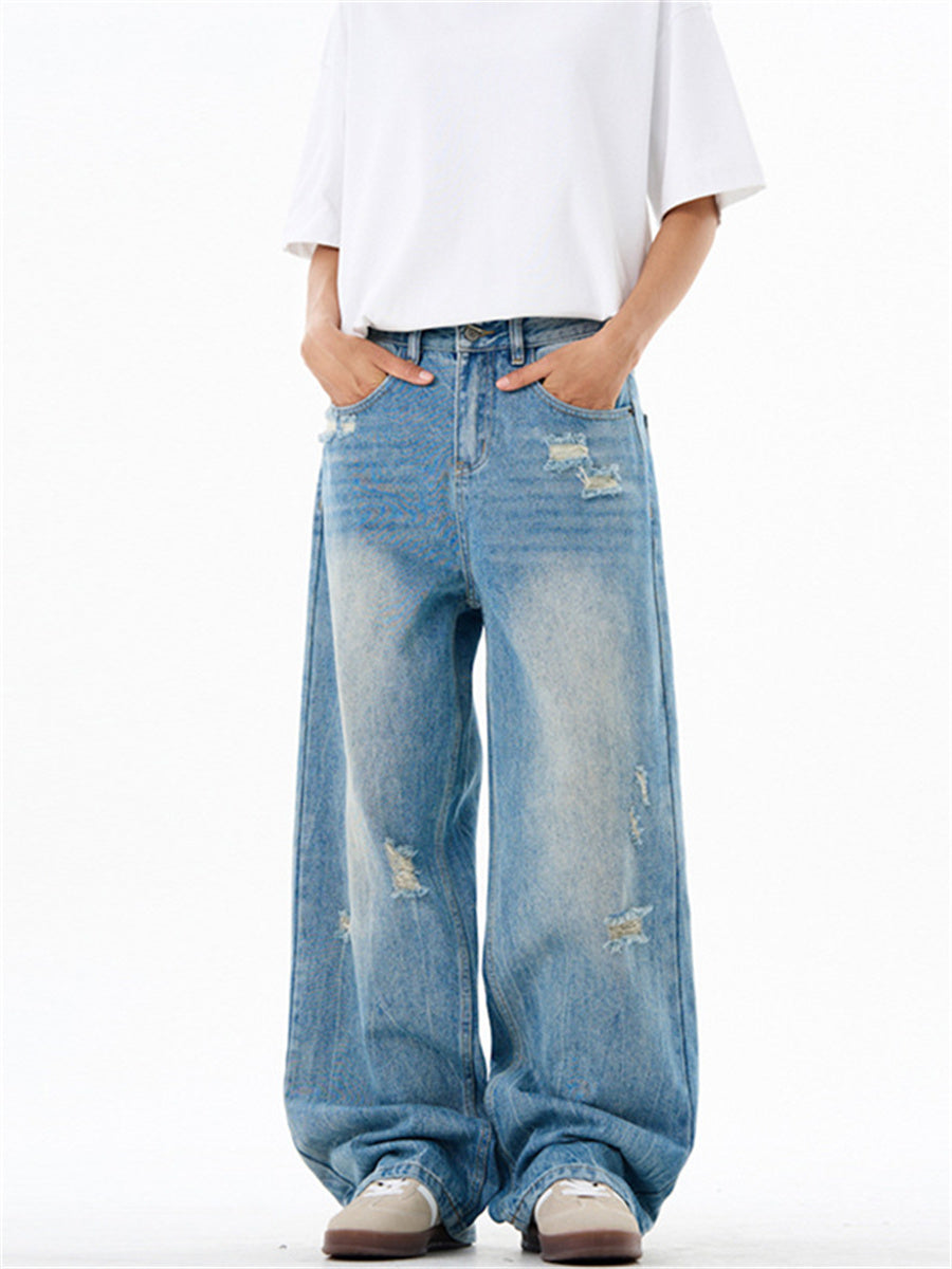 Liber Summer Men's Pocket decoration Jeans