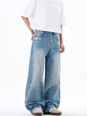 Liber Summer Men's Pocket decoration Jeans