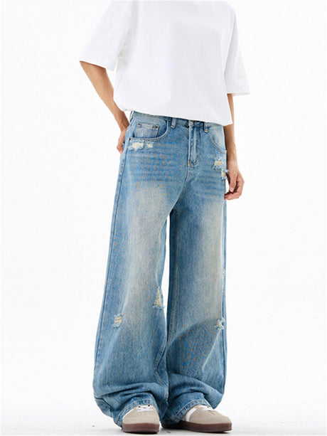 Liber Summer Men's Pocket decoration Jeans