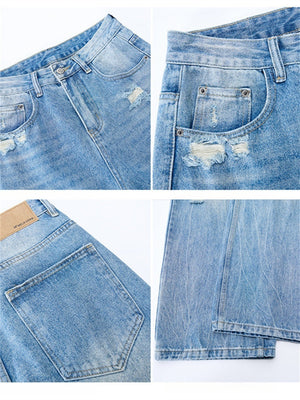 Liber Summer Men's Pocket decoration Jeans