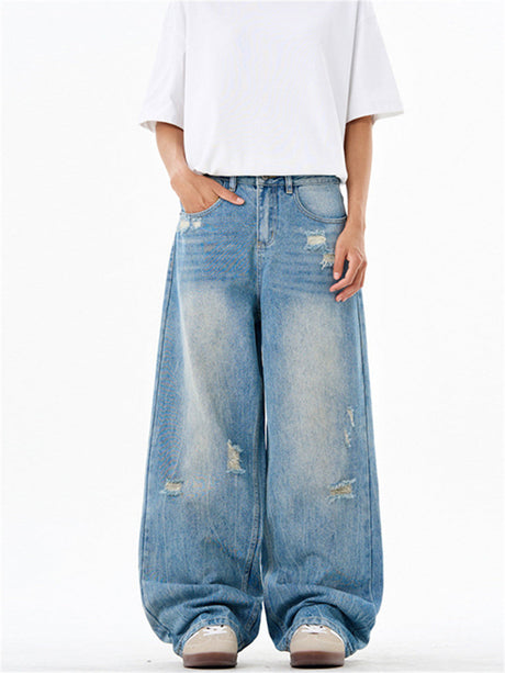 Liber Summer Men's Pocket decoration Jeans