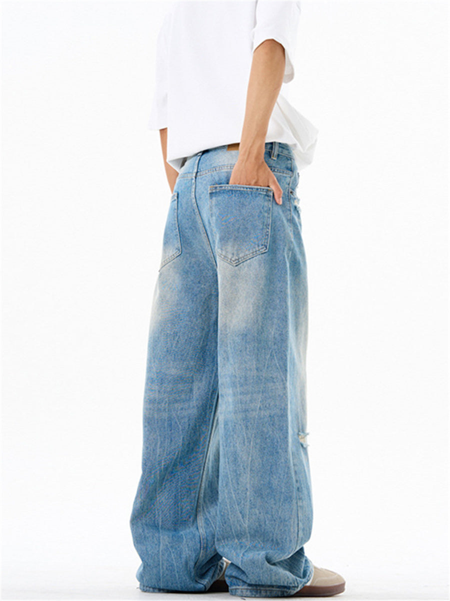 Liber Summer Men's Pocket decoration Jeans