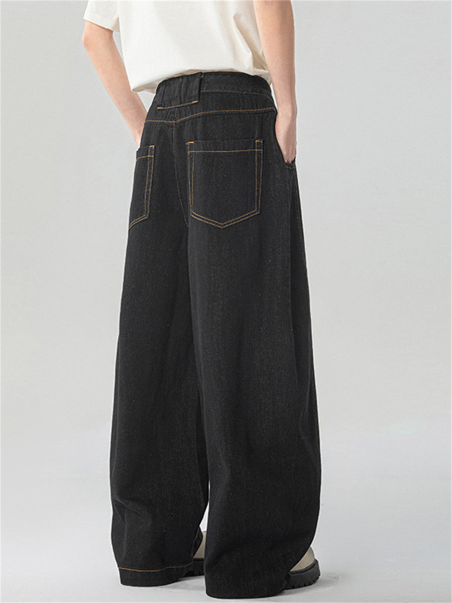 Liber Summer Men's Pocket decoration Jeans