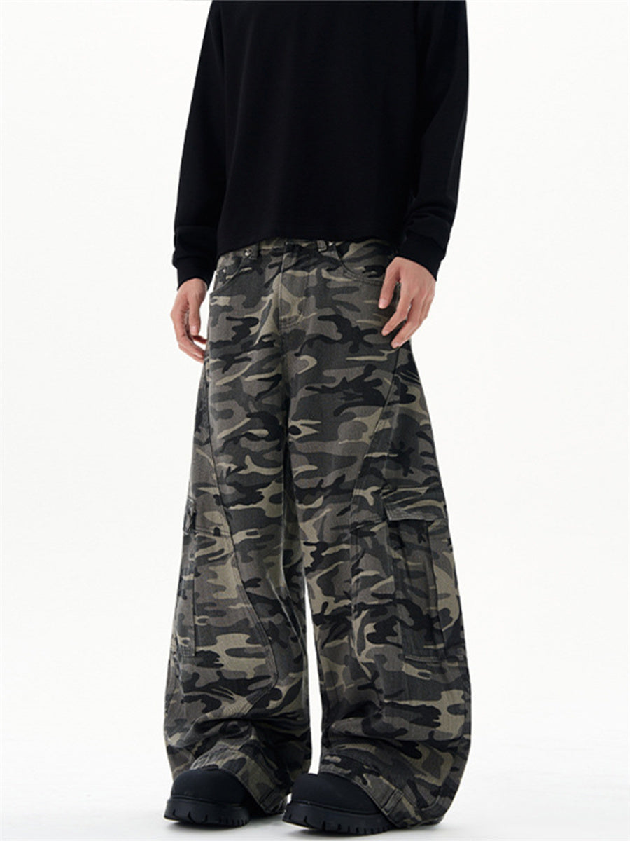 Liber Summer Men's Multiple pockets Camouflage Pants