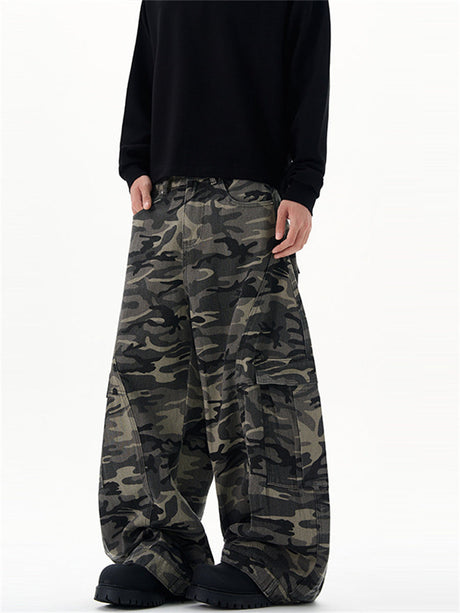 Liber Summer Men's Multiple pockets Camouflage Pants