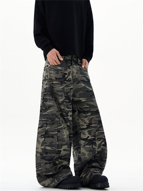 Liber Summer Men's Multiple pockets Camouflage Pants