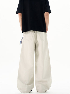 Liber Summer Men's Pocket decoration Solid Color Pants