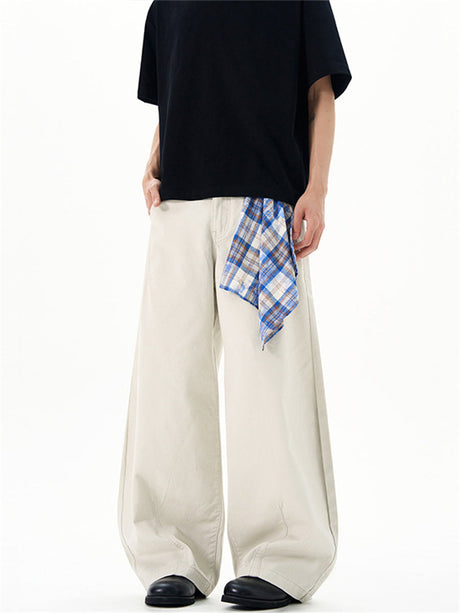 Liber Summer Men's Pocket decoration Solid Color Pants
