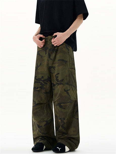 Liber Summer Men's Pocket decoration Camouflage checkered Pants