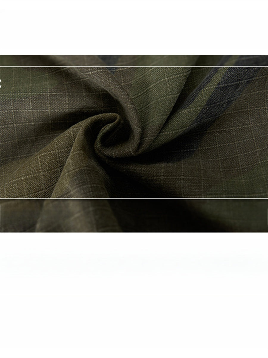 Liber Summer Men's Pocket decoration Camouflage checkered Pants