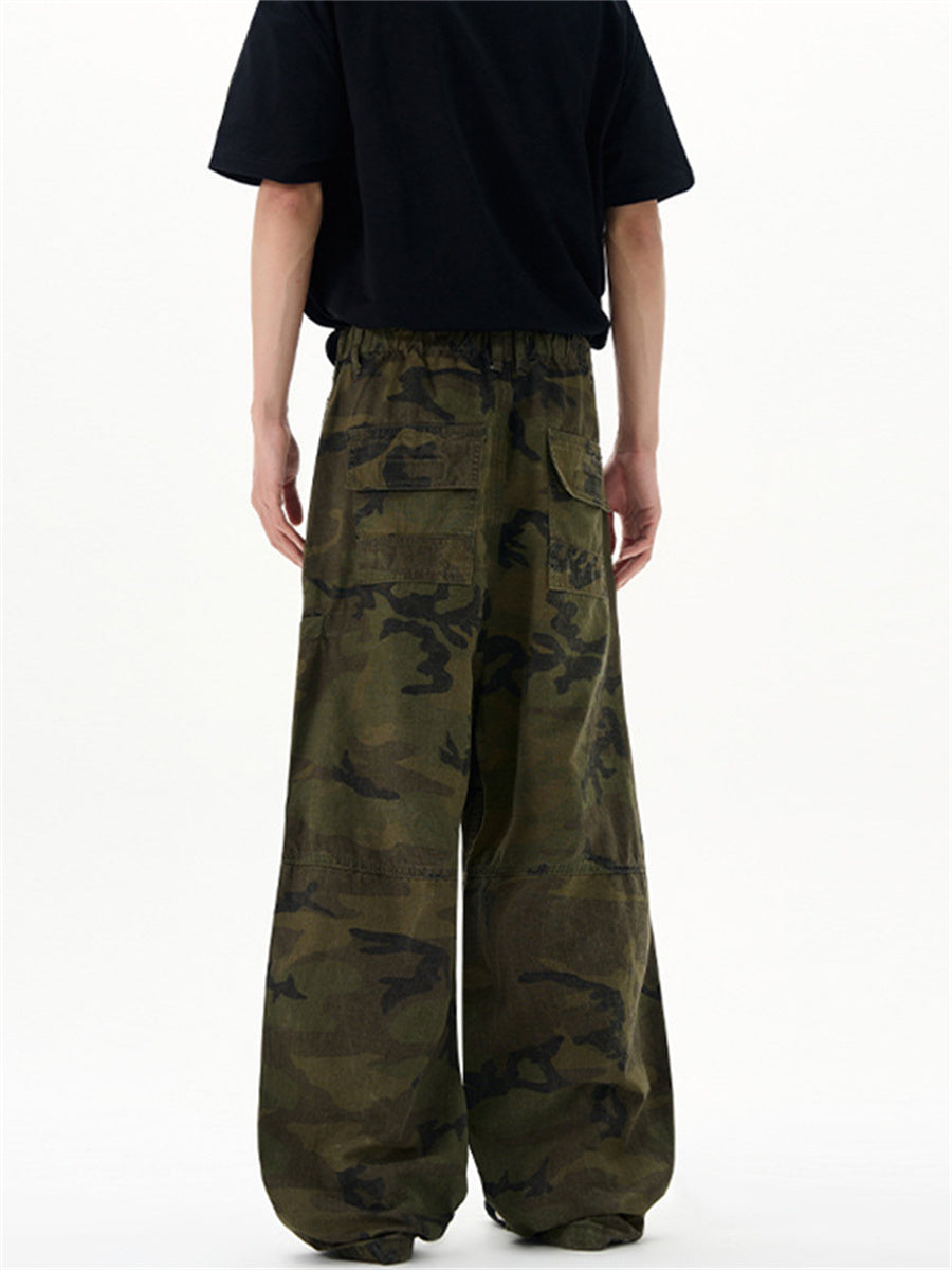Liber Summer Men's Pocket decoration Camouflage checkered Pants