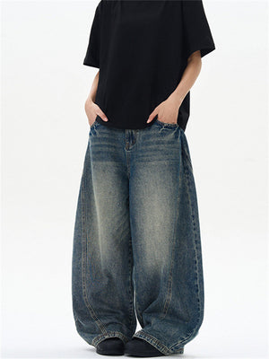 Liber SS Men's Washed Floral Scimitar Jeans