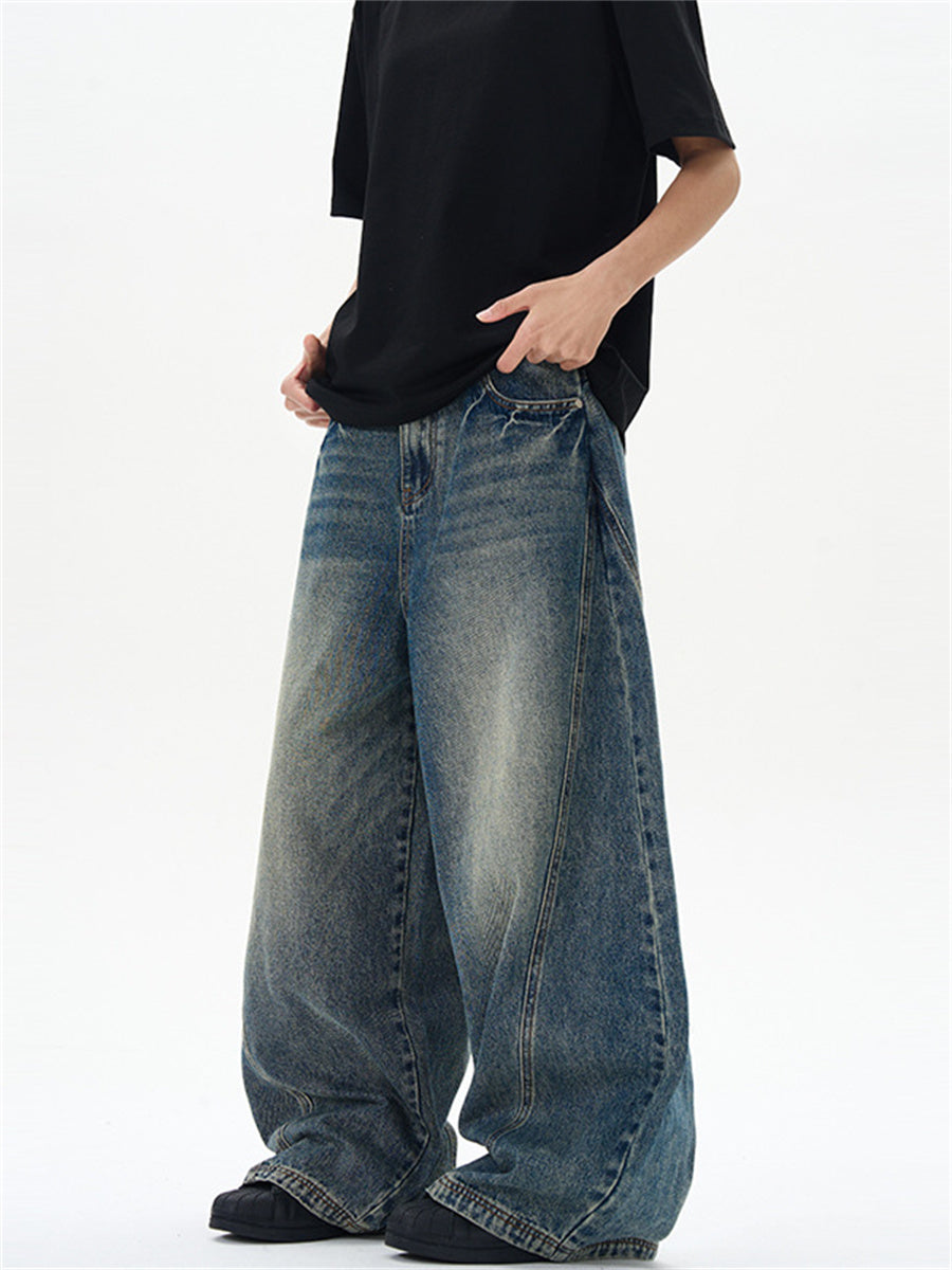 Liber SS Men's Washed Floral Scimitar Jeans