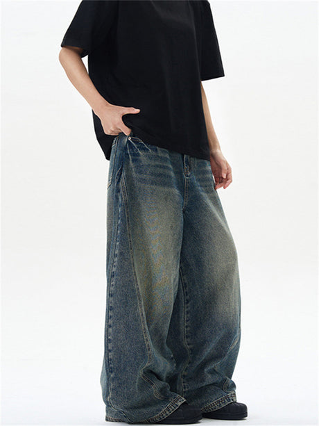 Liber SS Men's Washed Floral Scimitar Jeans