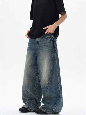 Liber SS Men's Washed Floral Scimitar Jeans