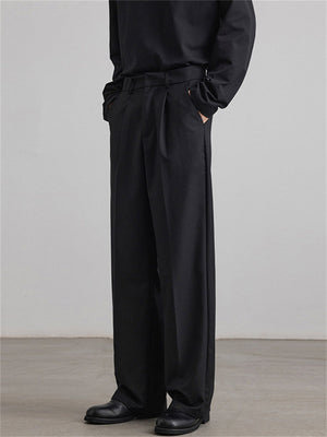 Liber SS Men's Pleated Korean Style Trousers