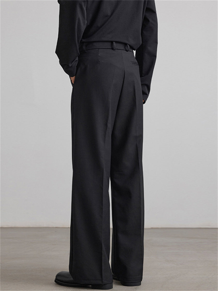 Liber SS Men's Pleated Korean Style Trousers