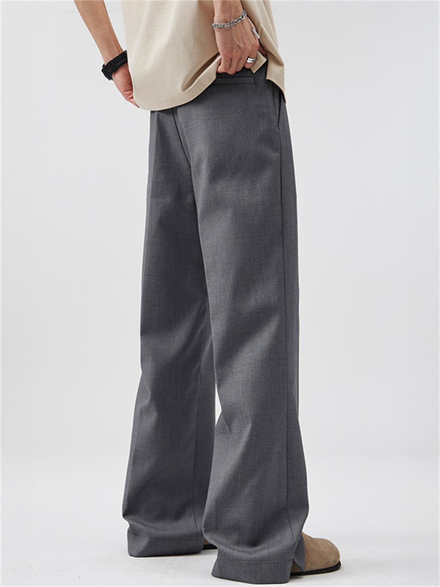 Liber Summer Men's Pocket decoration Solid Color Pants