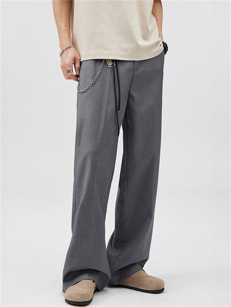 Liber Summer Men's Pocket decoration Solid Color Pants