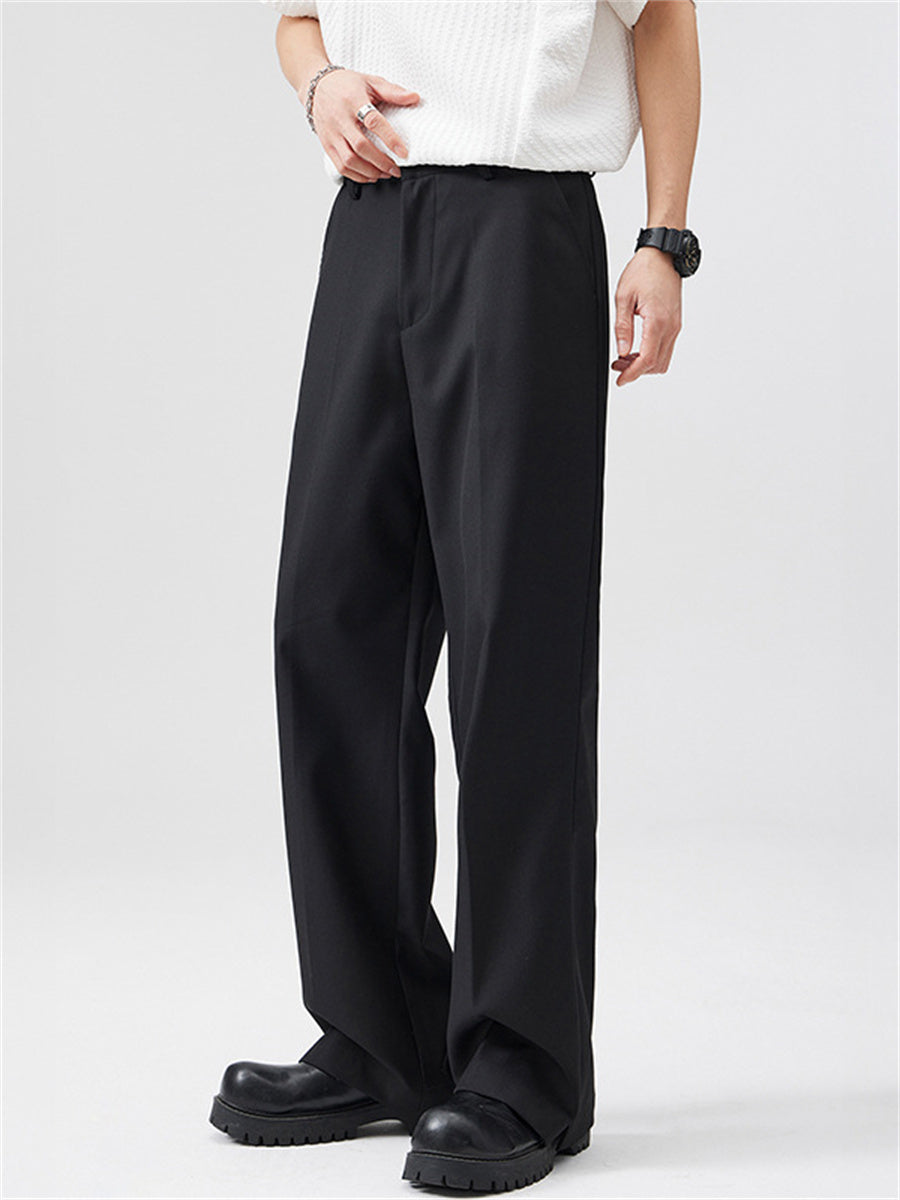Liber Summer Men's Pocket decoration Solid Color Pants