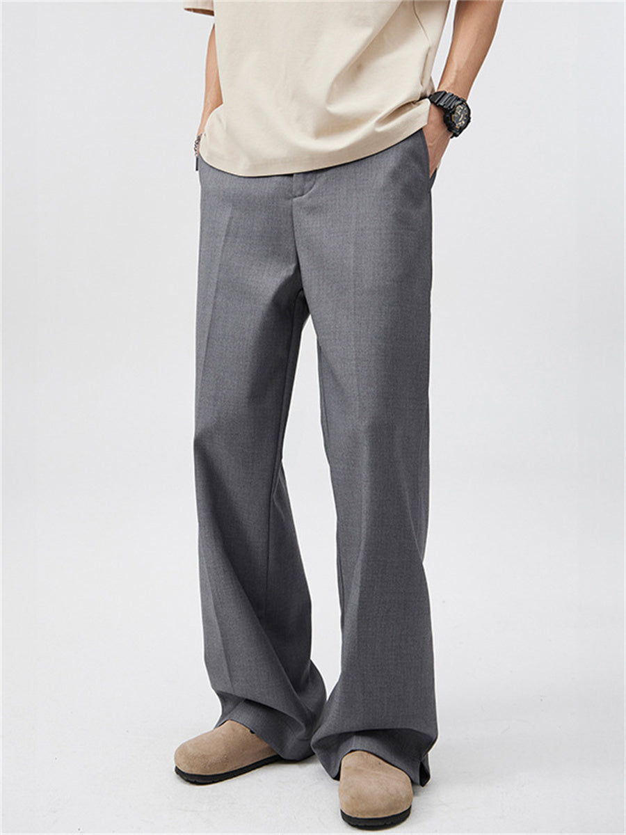 Liber Summer Men's Pocket decoration Solid Color Pants